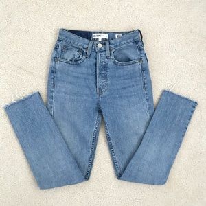 Re/Done High Rise Ankle Crop Jeans
